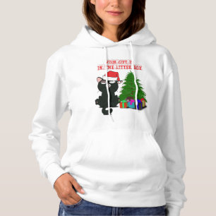 YOUR GIFT IS IN THE LITTER BOX, Meowy Catmas Gift Hoodie