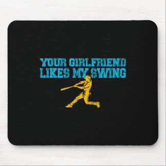 Your Girlfriend Likes My Swing Vintage Funny Byseb Mouse Mat