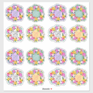 Your Glory Is Higher Psalm Verse Watercolor Floral