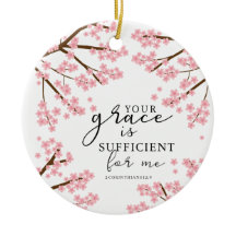 Your Grace is Sufficient Bible Cherry Blossoms