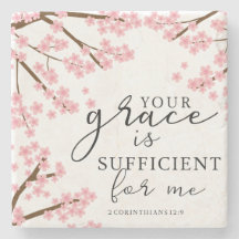 Your Grace is Sufficient Bible Cherry Blossoms