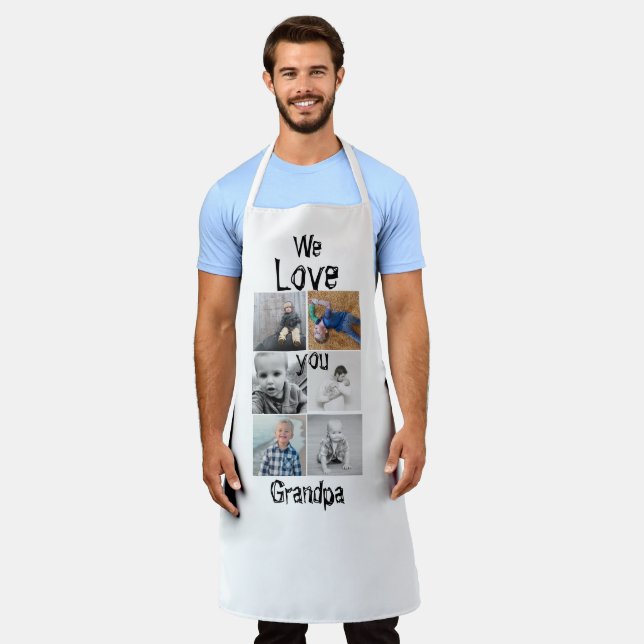 Your Grandkids 6 Photo Collage Apron (Worn)