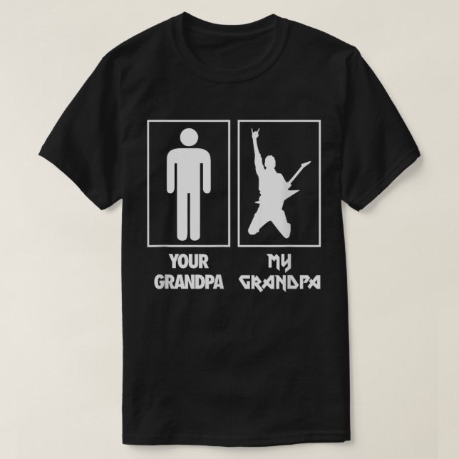 Your Grandpa My Grandpa Guitar T-Shirt (Design Front)