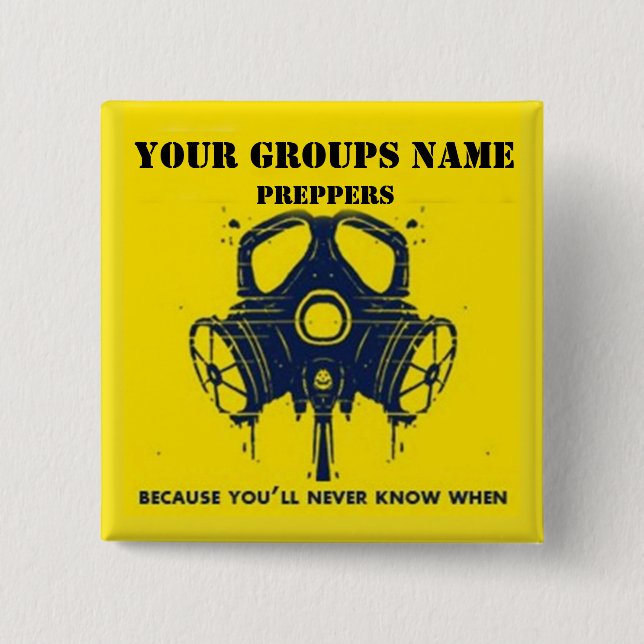YOUR GROUPS NAME 15 CM SQUARE BADGE (Front)