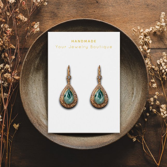 Your Handmade Boutique Earring Business Cards (Creator Uploaded)