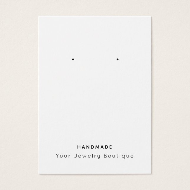 Your Handmade Boutique Earring Display Cards (Front)