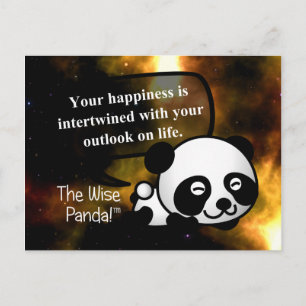 Your happiness depends on your outlook on life postcard