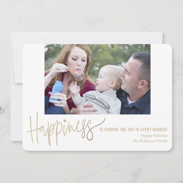 Your Happiness Holiday Photo Cards (Front)