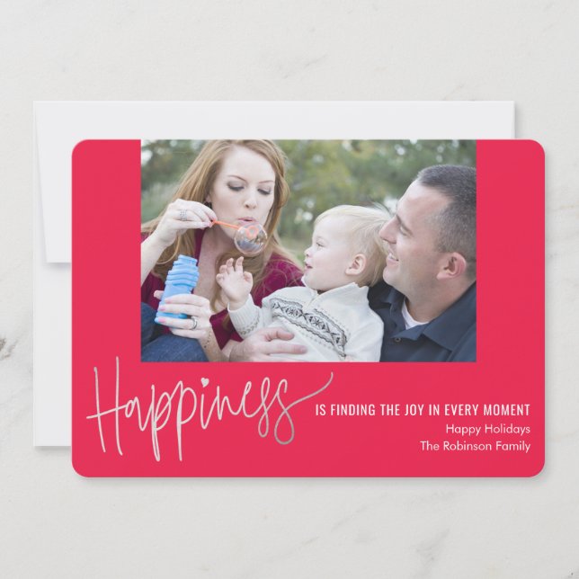 Your Happiness Holiday Photo Cards (Front)