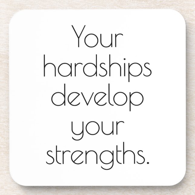 Your Hardships Hard Plastic Coaster (Front)