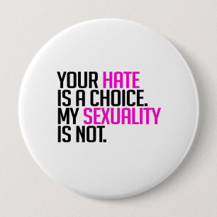 Your Hate is a choice 10 Cm Round Badge
