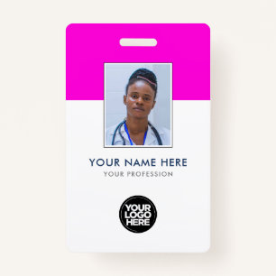 Your Health Care Company Logo Photo Clip Name ID Badge