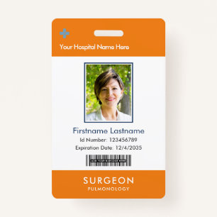 Your Health Care Company Logo  Photo Clip Name ID Badge