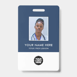 Your Health Care Company Logo Photo Clip Name ID Badge