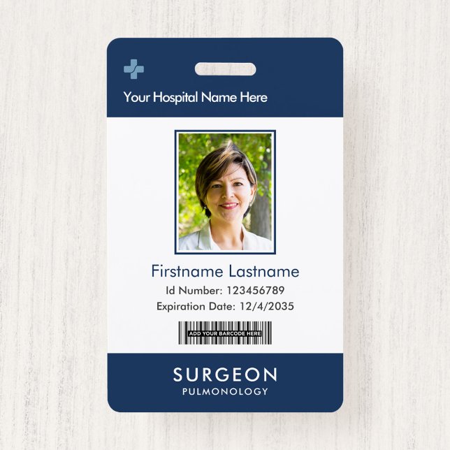 Your Health Care Company Logo  Photo Clip Name ID Badge (custom badges)