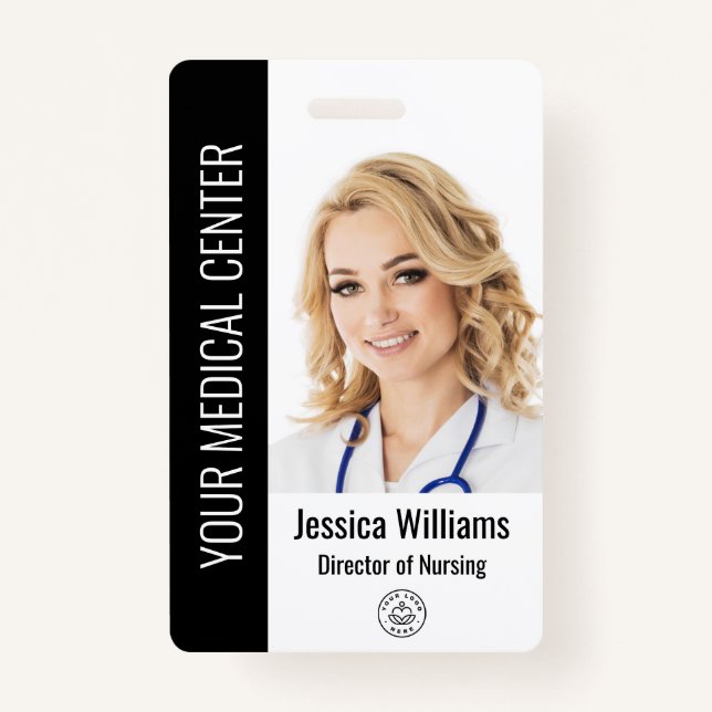 Your Health Care Company Logo Photo ID Badge (Front)