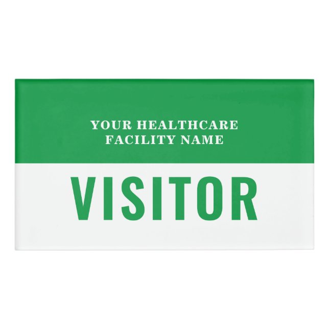 Your Health Care Company Photo Visitor ID Badge (Front)