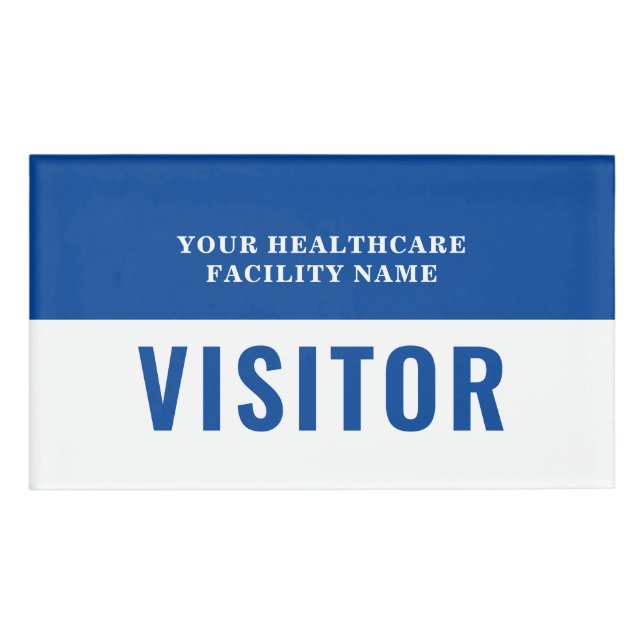 Your Health Care Company Photo Visitor ID Badge (Front)
