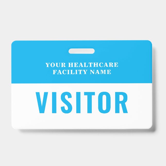 Your Healthcare Company Photo Visitor ID Badge (Front)