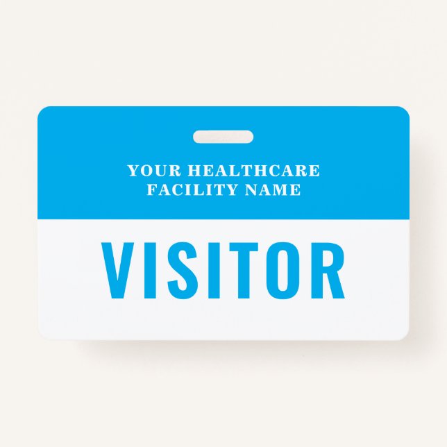 Your Healthcare Company Photo Visitor ID ID Badge (Front)