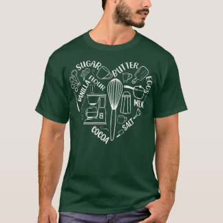 Your Heart Beats For Baking Back Motifs T-Shirt