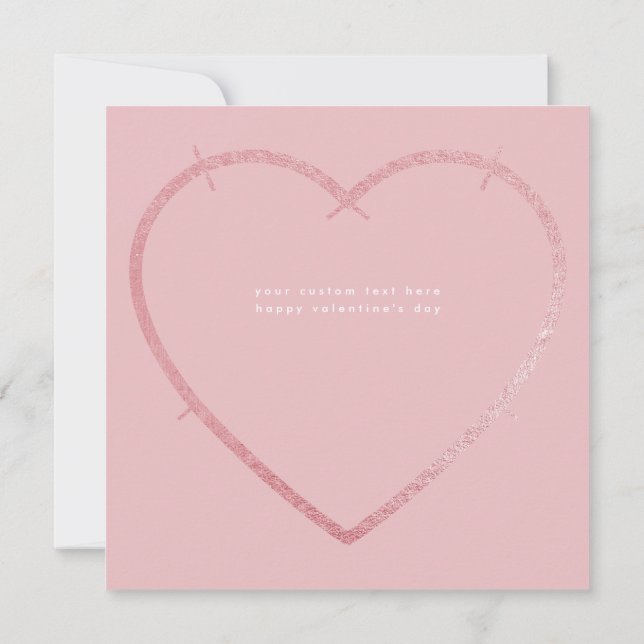 Your Heart in my Heart Blush Pink Foil Mothers Day Thank You Card (Back)