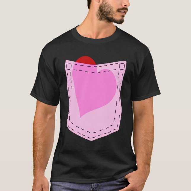Your Heart in my Pocket Cute Valentine's Day T-Shirt (Front)
