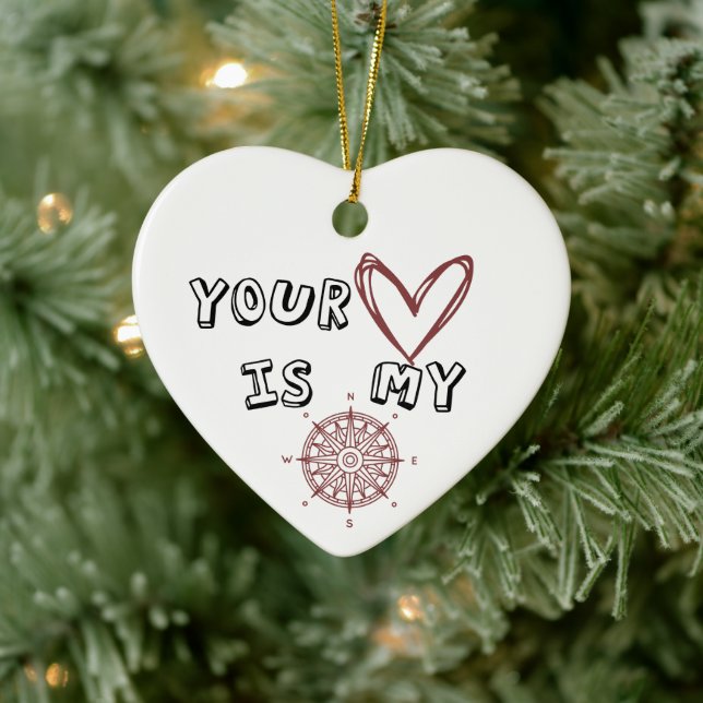 Your Heart is my Compass     Ceramic Tree Decoration (Tree)