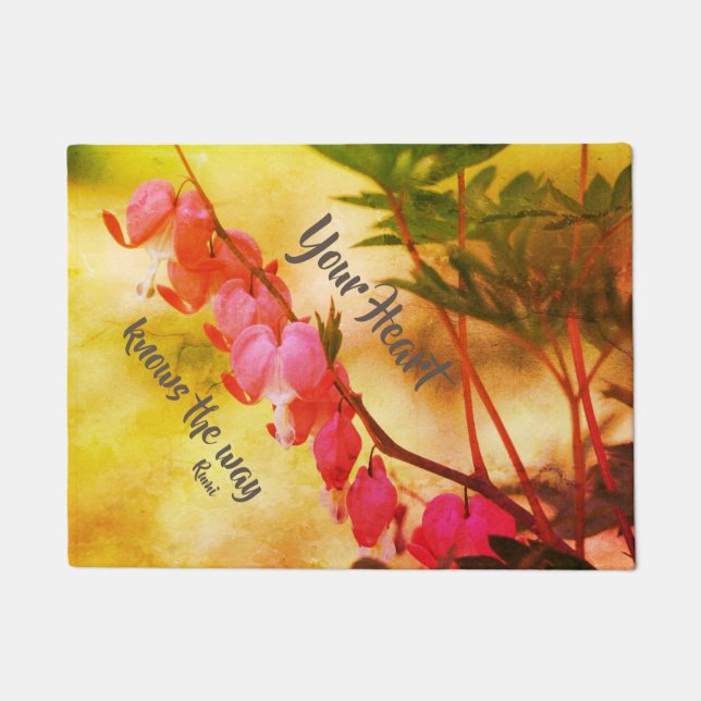 Your Heart Knows Bleeding Hearts Inspirational   Doormat (Front)