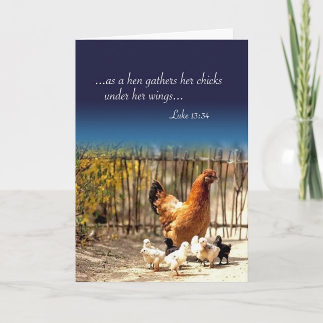 Your hen has been called home card (Front)