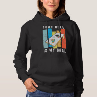 Your Hole Is My Goal Retro Style Cornhole Bean Bag Hoodie