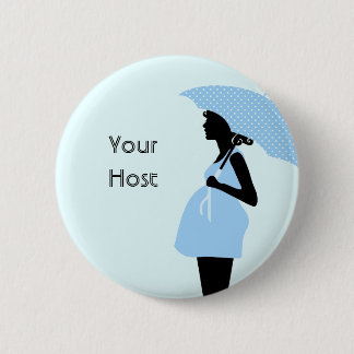 "Your Host" Baby Shower Button [Blue]