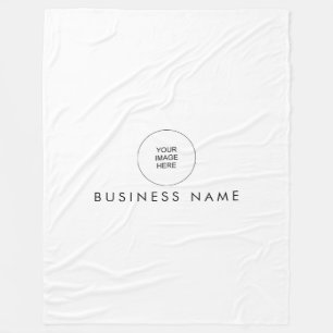 Your Hotel Hostel Motel Logo Here Stylish Simple Fleece Blanket