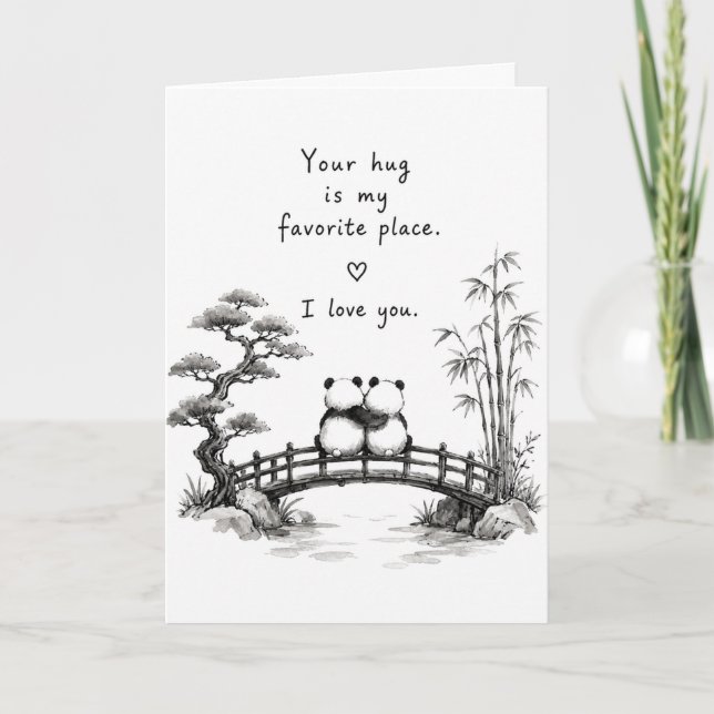Your Hug Is My Favourite Place Greeting Card (Front)