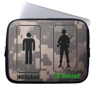 your husband, My Husband- Army wife Laptop Sleeve