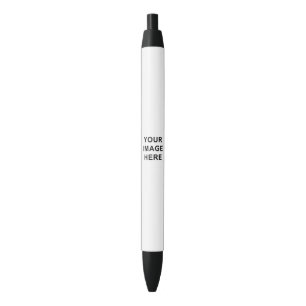 Your Image and Text Here Custom Blank Template Black Ink Pen