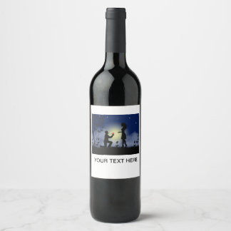 Your Image and Text Wine Bottle Wine Label