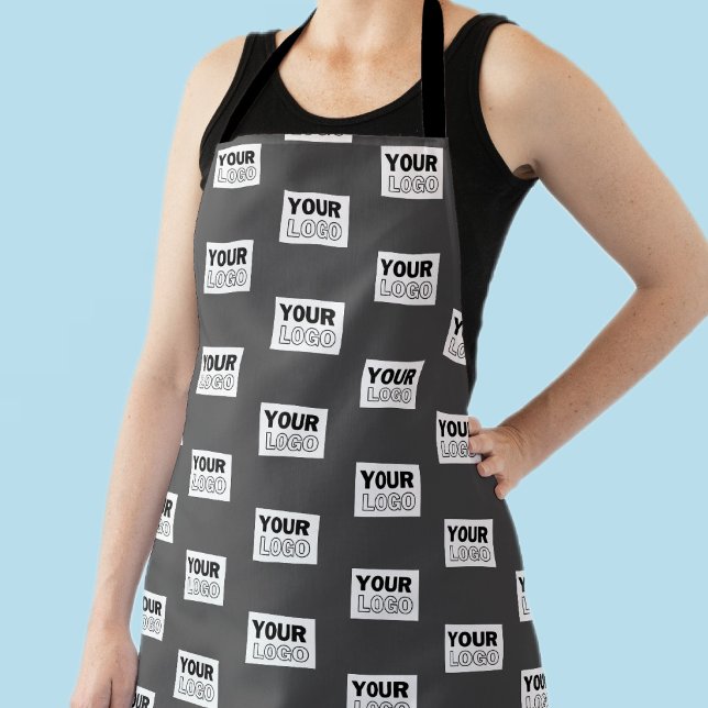 Your Image Design or Business Logo Tiled | Grey Apron (Creator Uploaded)