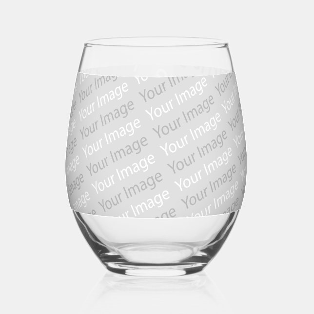 Your Image Drinkware Set Stemless Wine Glass (Front)