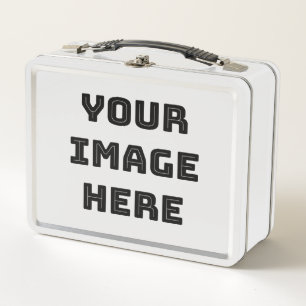 Your Image Here Melamine Plate Metal Lunch Box