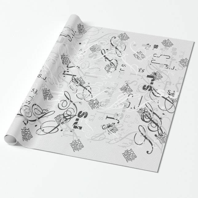 Your Image Here One Easy Step to Your Creation Wrapping Paper (Unrolled)