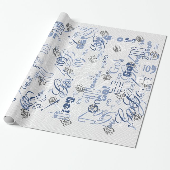 Your Image Here One Easy Step to Your Creation Wrapping Paper (Unrolled)