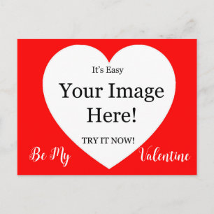 Your Image In The Heart Valentine Postcard
