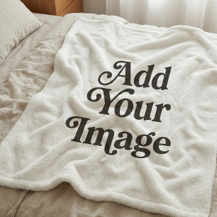 Your Image Logo Blank Sherpa Blanket