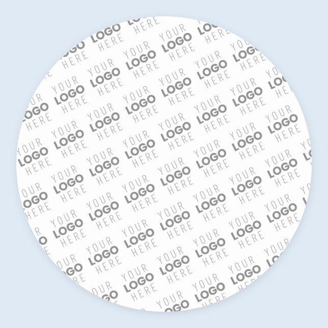 Your Image/Logo Lightened Automatically + Pattern Classic Round Sticker (Creator Uploaded)