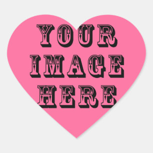 Your Image on Heart Sticker