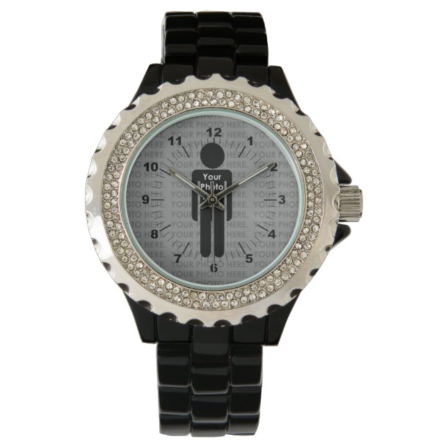 Your Image or Photo Here Custom Rhinestone Watch (Front)