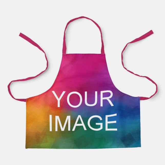 Your Image Photo Add Text Or Name Kids Girls Boys Apron (Front)