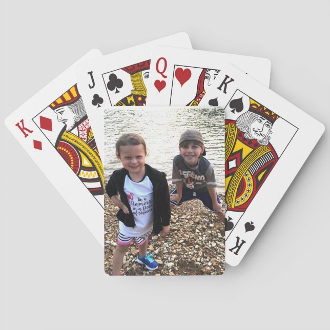 Your Image Photo Playing Cards (Back)