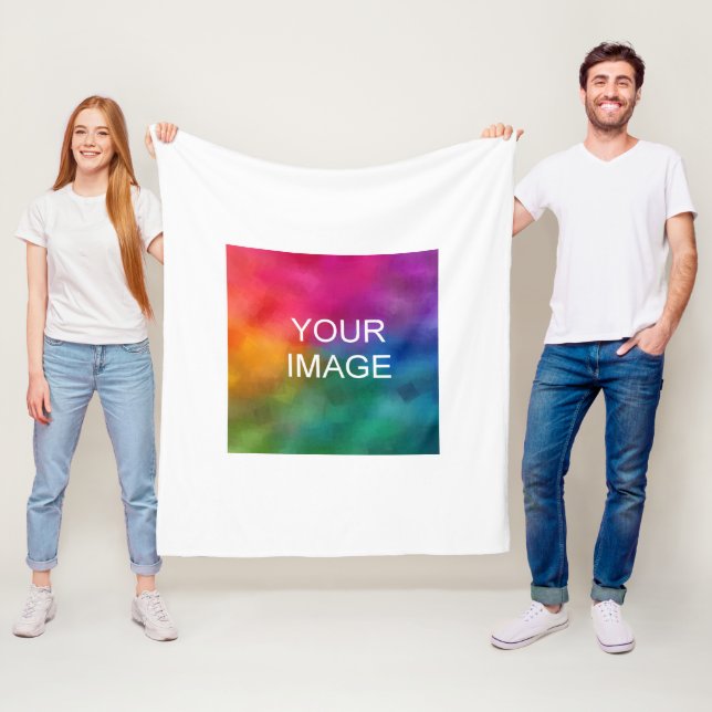Your Image Picture Photo Or Logo Simple Template Fleece Blanket (In Situ)